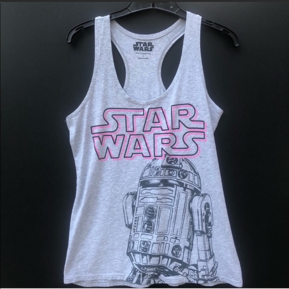 STAR WARS Gray & Pink Racerback Tee | Size L